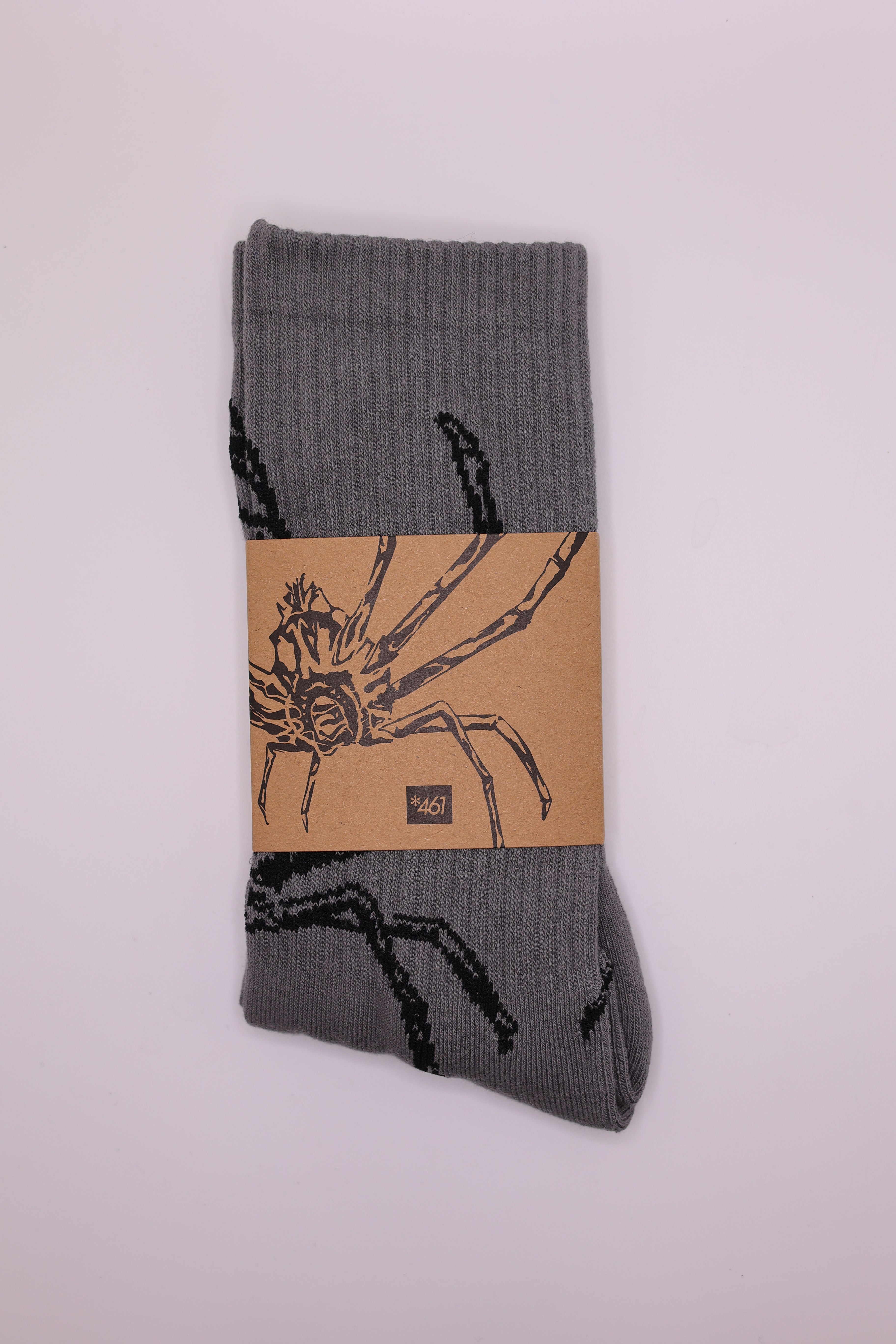 Spidercrab Crew Socks Grey/Black
